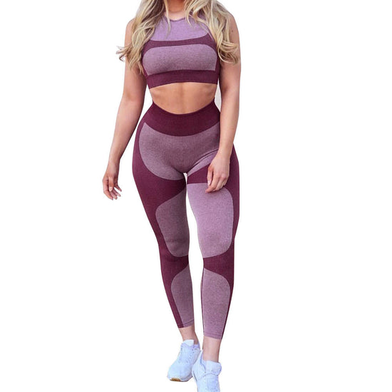 Image Title Pink Textured High Waist Leggings